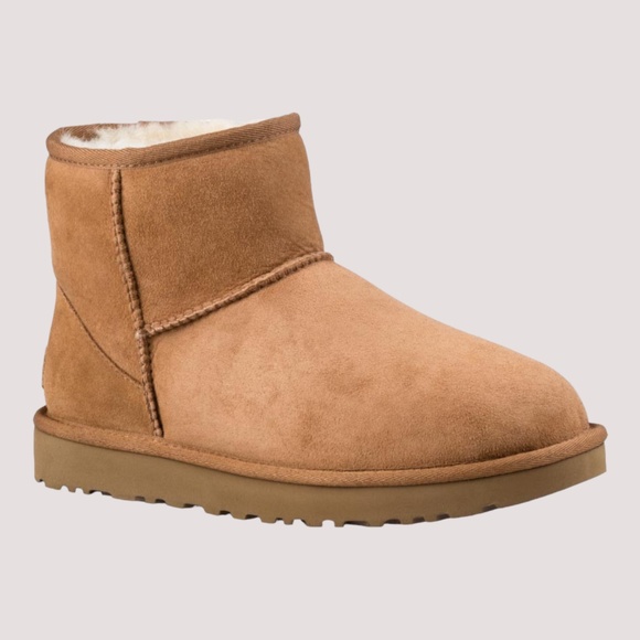 UGG Women's Classic Mini Boot, Chestnut Suede. 1016222 - Picture 6 of 7